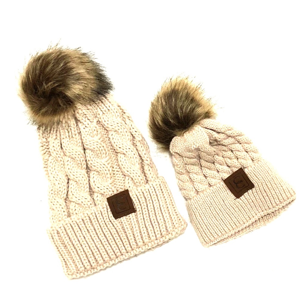 Mommy and Me matching knit beanies BRAND NEW